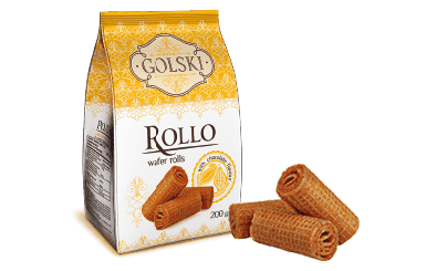 Вафельні рулетики "Ролло" зі смаком шоколаду GOLSKI, 200 г